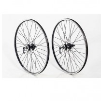 WH-17 -AB AVALANCHE WHEEL FRONT 26" MTB ALLOY BLACK RIM & SPOKES V/DIS