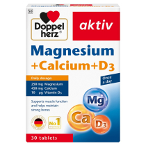 DOPPELHERZ AKTIV MAGNESIUM+CALCIUM+D3 30 TABLETS
