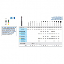 HORICO DIAMOND BALL BUR 001 DIAM 012 X-COARSE GRIT