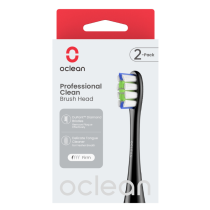OCLEAN SONIC REPLACEMENT BRUSH PLAQUE CONTROL BLACK 2PCS