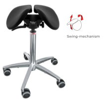 SALLI SWAY SADDLE CHAIR, MEDIUM, BLACK LEATHER 001