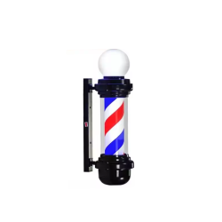 Barber Pole - Blue, Red & White with Light On Top (68cm)