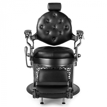 BARBOSSA Barber Chair - Black with Graphite Frame