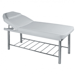 Massage Bed with Steel Frame - White