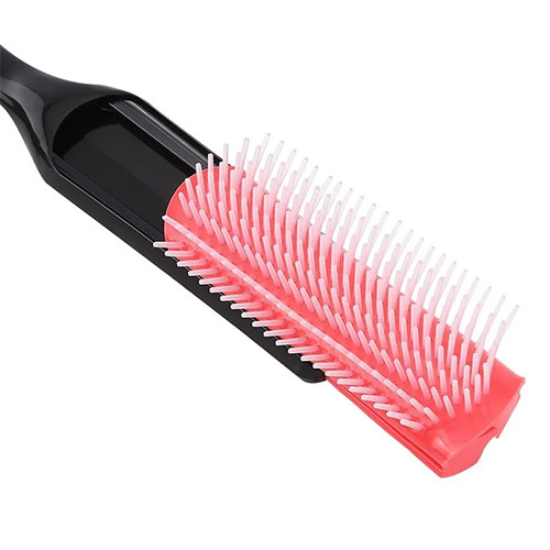 Sarah Beauty Rubber Base Styling Brush - 9 Row | Premium Hairbrush for ...