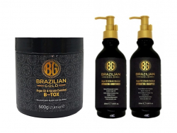Brazilian Gold Combo-B-tox 500g,HomeCare Shampoo&Conditioner
