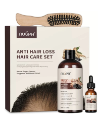 NUSPA Anti-hairloss Kit (500ml Shampoo+30ml Treament+Brush)