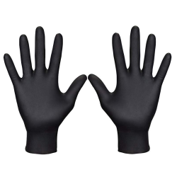 Nitrile Gloves - Black - (Medium) 100's