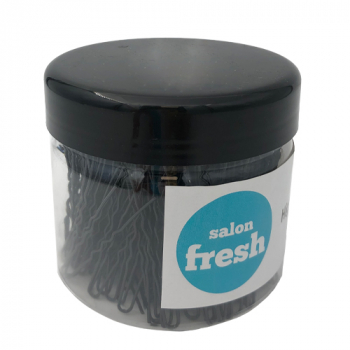 Hair Setting Pins Wavy 65mm - Black (250gm Tub) Salon FRESH