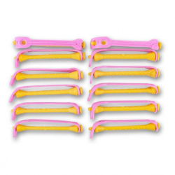 *Perm Rod - Two Tone  8mm -12's (Pink/Yellow)(PC 94222)