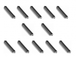 *Perm Rod - Two Tone  16mm -12's (Black/Grey)(PC 94622)