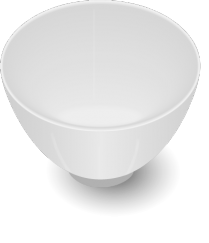 Mask Bowl (Soft) - White - 8,5cm Diameter