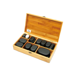 Hot Stone Massage Set - 45pce in Bamboo  Box