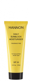 Hannon Daily Sunscreen Moisturiser SPF30 75ml