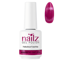 NAILZ Gel Polish 15ml Magnetic Cat Eye- Fabulous Fuchsia