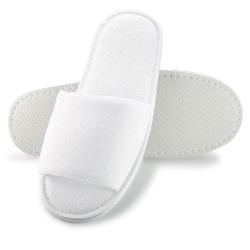Pedi Slippers Toweling - White (Large 30cm)