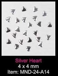 Sina Metal Studs Silver Heart