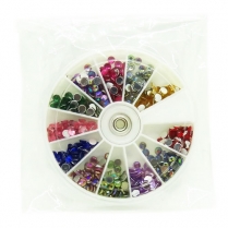 Nail Art Carousel with Acrylic Stones - Large Round