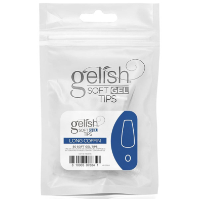 Soft Gel Tips - Long Coffin 0 50pk Refill - Gelish