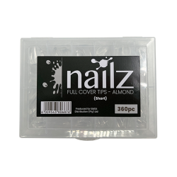 Nailz Nail Tips - Soft Gel Tips - Almond Short 360pc