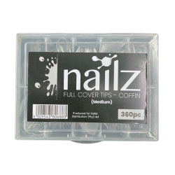 Nailz Nail Tips - Soft Gel Tips - Coffin Medium 360pc