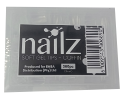 Nail Tips - Soft Gel Tips - Coffin Short (360pc)
