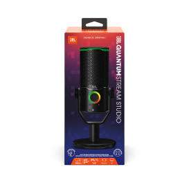 JBL QUANTUM STREAM STUDIO Quad pattern premium USB microphone for streaming, recording and gaming.