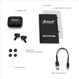 MARSAHLL MOTIF II A.N.C TRUE WIRELESS HEAPHONE BLACK