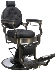 CALICO JACK Barber Chair - Graphite Frame (Rustic Green)