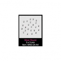 Sina Metal Studs Silver Round