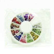 Nail Art Carousel with Acrylic Stones - Teardrops