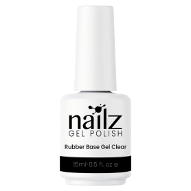 Nailz Gel Polish 15ml Rubber Base Gel - Clear