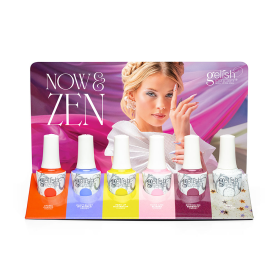 Gelish 6pc Display with Stock Now and Zen