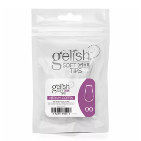 Soft Gel Tips - Medium Coffin 00 50pk Refill - Gelish
