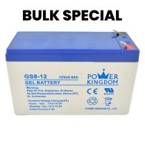 10 BULK  GS8-12 12V 8AH GEL BATTERY
