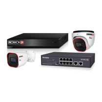 08IP - 8CHNVR + 4 DOME + 4 BULLET + 8CH POE SWITCH