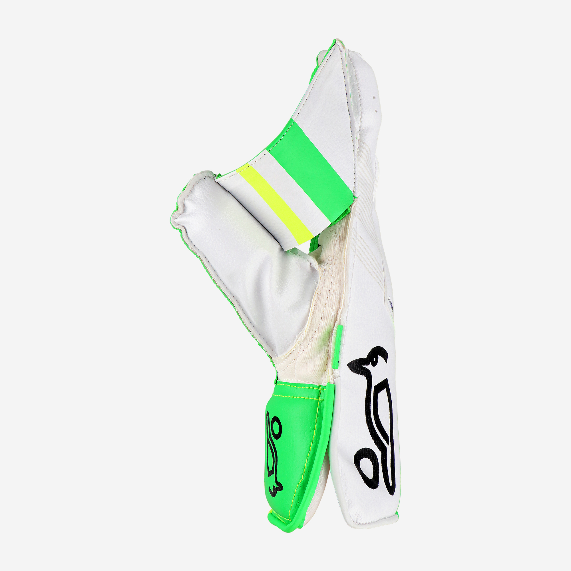 Guanti Kookaburra LC 4.0 Wicket Keeping - Taglia Adulto, Verde/Giallo/Bianco, Protezione Leggera