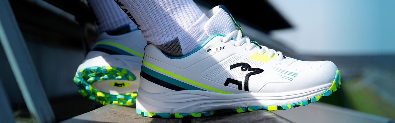 Rubber soled cricket shoes