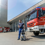 Kranzle X8/150 TST with hose reel pressure washer cleaning truck