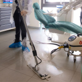 Tecnovap Steam mop for hard surface floor cleaning in the hospital industry