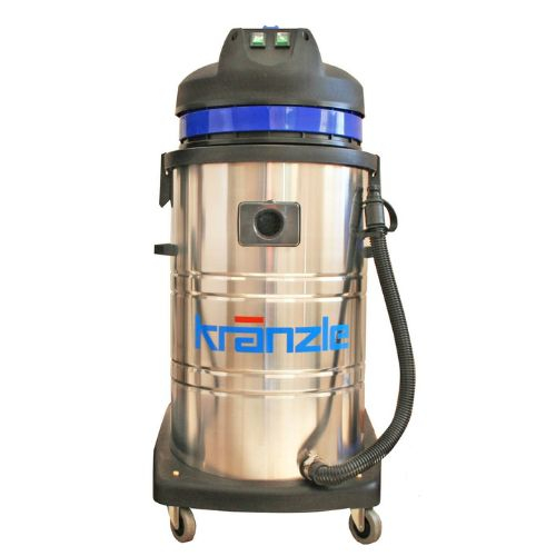 Stainless steel vacuum cleaner with double motor 80 litres