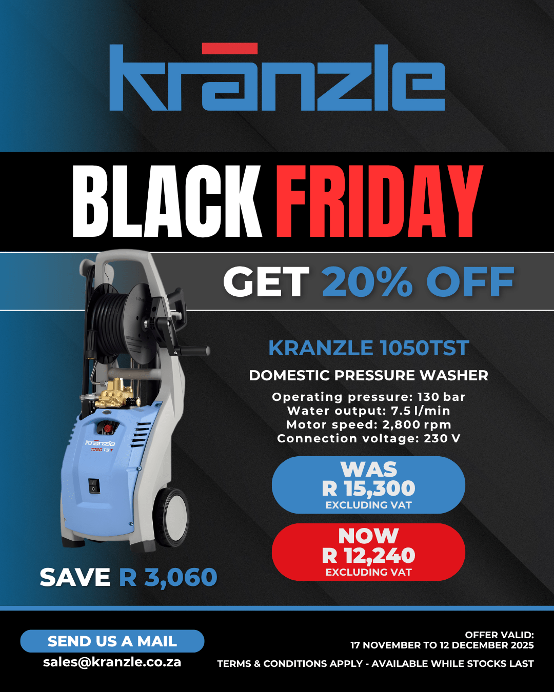 Kranzle 1050 TST Black Friday