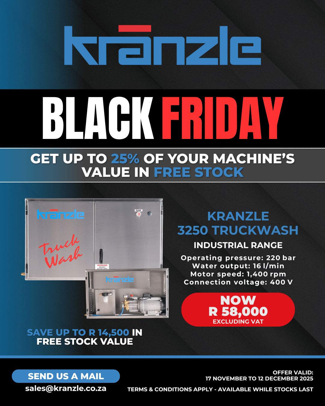 Kranzle Truckwash Black Friday