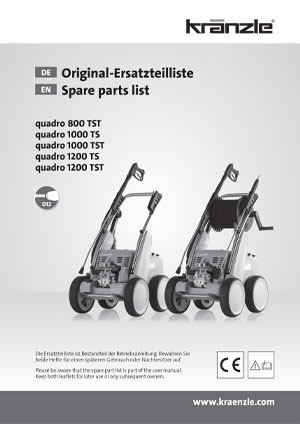 Kranzle Quadro 1200 TST Spare Parts List