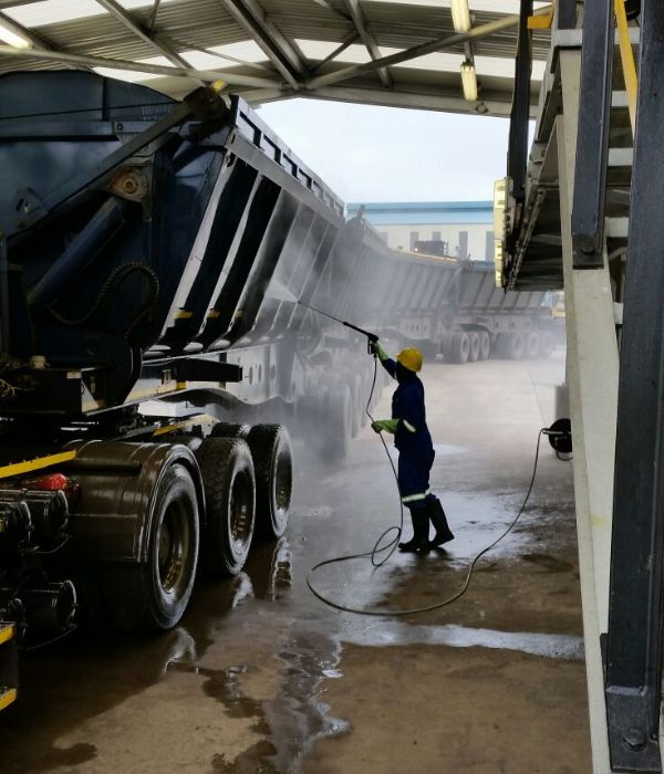 Kranzle truck wash equipment for truck washing bay