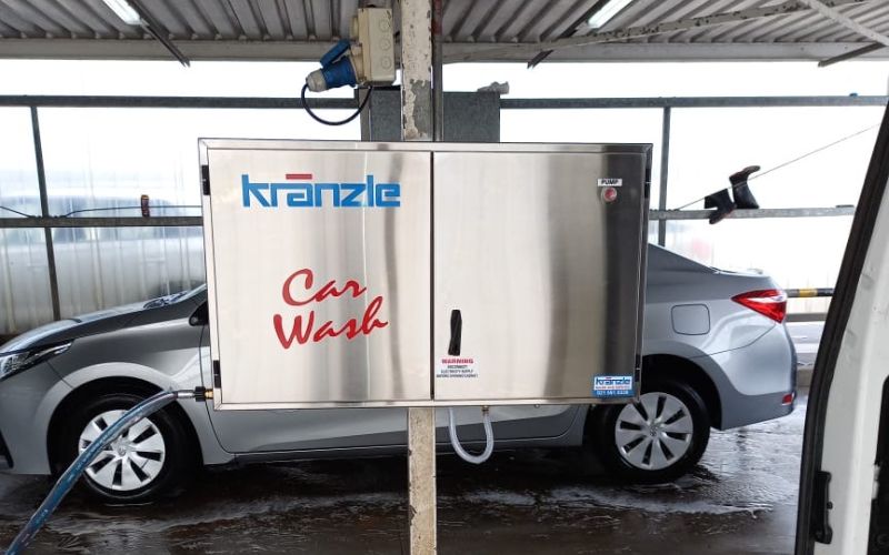 Kranzle Car wash 799 high pressure cleaner installation in a car wash bay