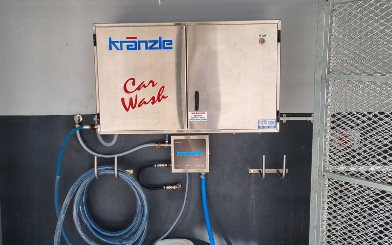 Kranzle Car wash high pressure cleaner installation with foamer and hoses